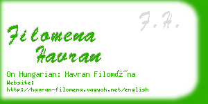 filomena havran business card